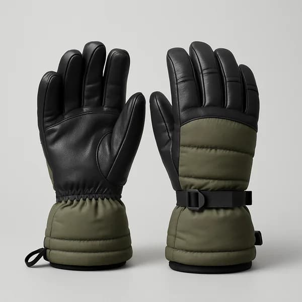 Gloves, headlamp & water bottle