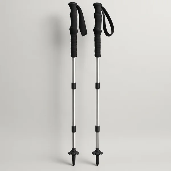 Trekking poles, headlamp & glacier glasses